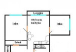 3 izb. byt Sekčov, loggia, šatník – fotka 4